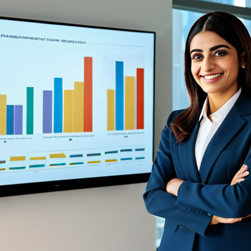 Home 17 **
"A confident Arab businesswoman in a tailored, modest business suit, smiling warmly while presenting data on a holographic display in a modern, sunlit Dubai office. Professional attire, fully clothed, safe for work, appropriate content, perfect anatomy, natural proportions, high quality, professional photography, family-friendly."
**