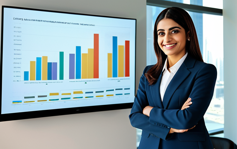 **

"A confident Arab businesswoman in a tailored, modest business suit, smiling warmly while presenting data on a holographic display in a modern, sunlit Dubai office. Professional attire, fully clothed, safe for work, appropriate content, perfect anatomy, natural proportions, high quality, professional photography, family-friendly."

**