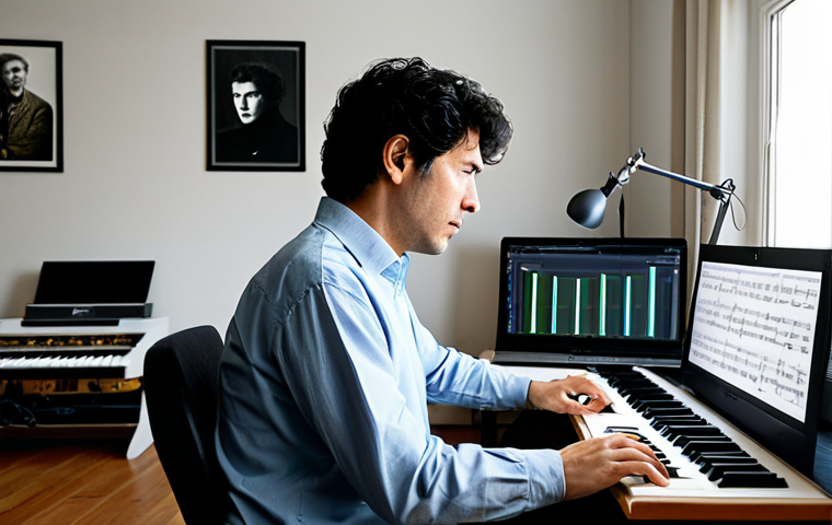 연주가가 자격증을 활용하는 다양한 방법 - Music Producer**

"A music producer in a professional recording studio, fully clothed and wearing ap...