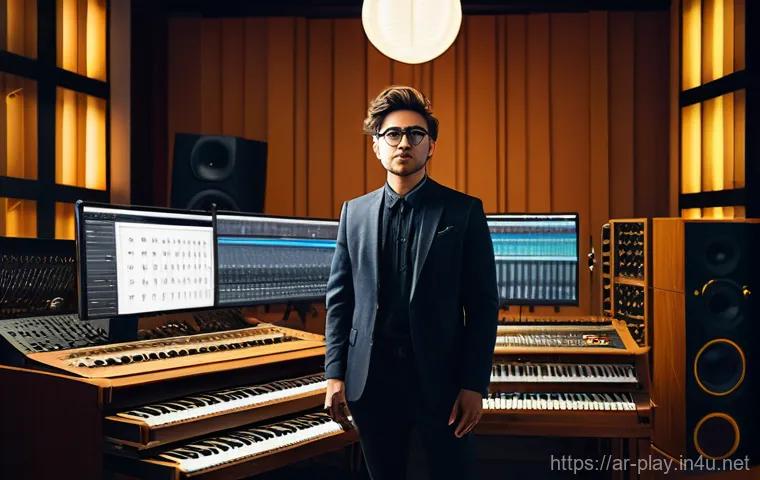 연주가 이론 학습 노하우 - "A focused young musician, male or female, with an enlightened expression, is seated thoughtfully at...