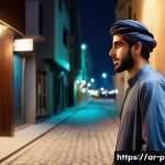 연주가가 이직을 결정할 때 고려해야 할 요소 - **Prompt:** A thoughtful Arab musician, in their late 20s or early 30s, stands at a metaphorical cro...